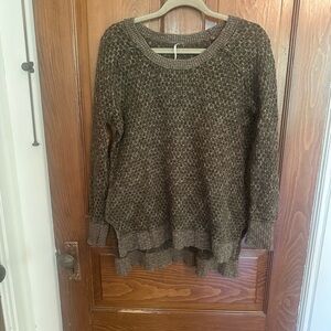 Free People Olive Knit Sweater